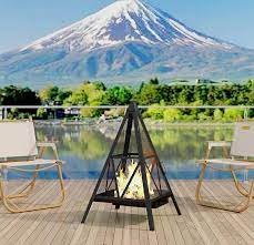 Pyramid-Shaped Iron Brazier